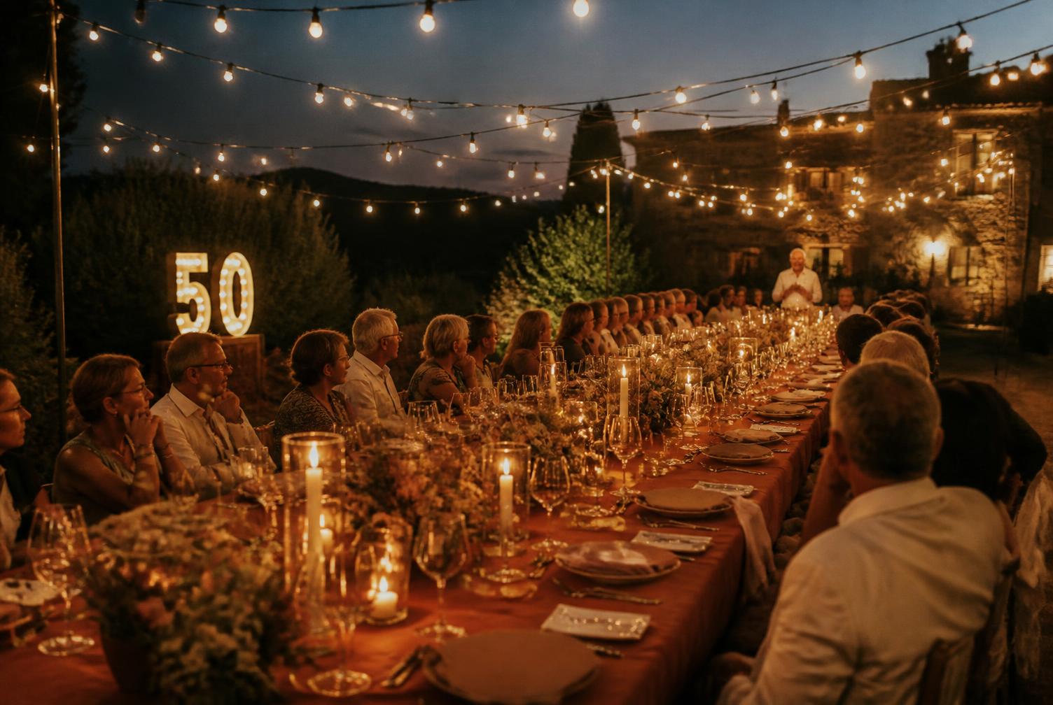 Aniversário realizado na chácara: Jantar de 50 anos — Sr. Antônio